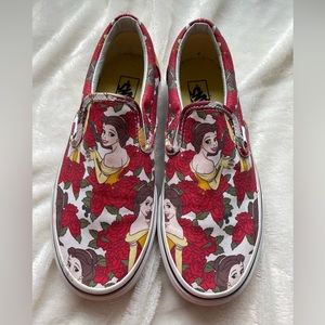 Disney Beauty and the Beast Vans. Size 7 women’s slip on style